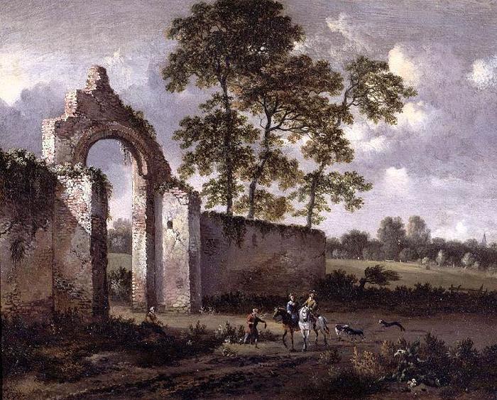 Jan Wijnants Landscape with a Ruined Archway oil painting picture